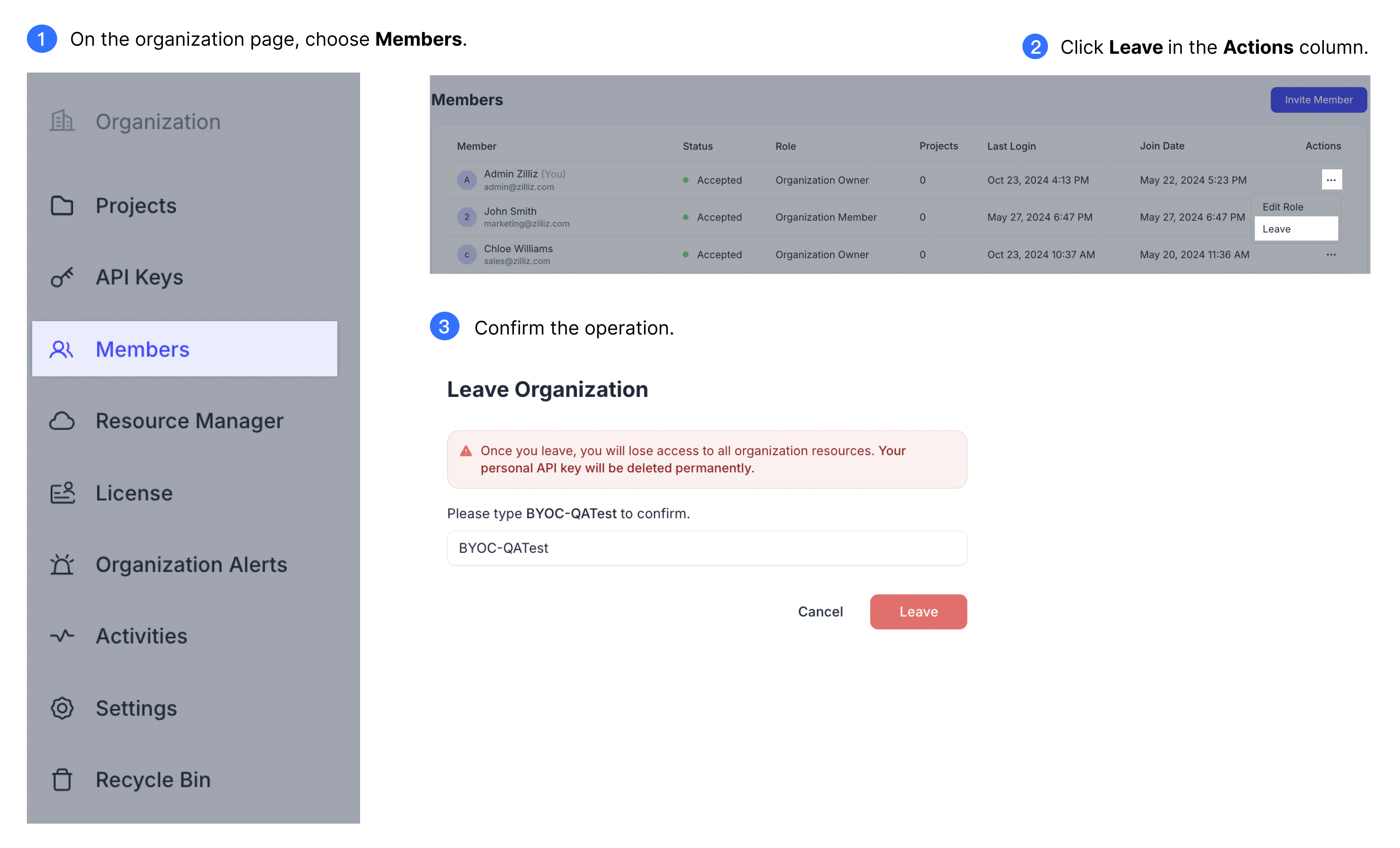 leave-organization-byoc
