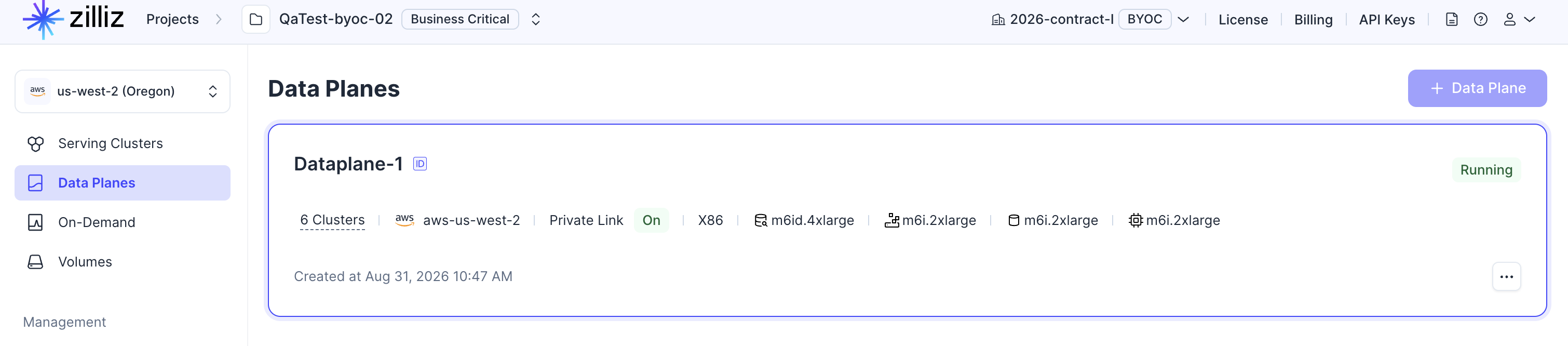 Open the data plane that will use the external bucket.
